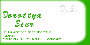 dorottya sier business card